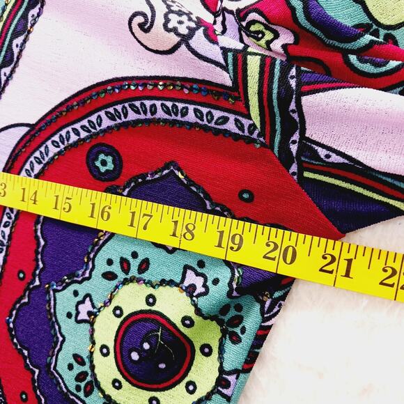 Blouse Size XL Psychedelic Flower Power Dopamine Chic Y2K Festival Whimsycore - Picture 7 of 10